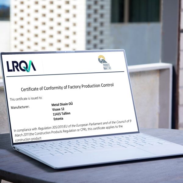 Updated certificate
